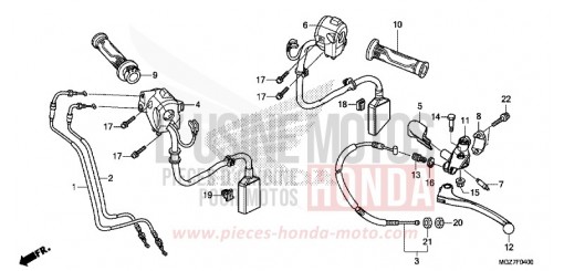 HANDLE LEVER/SWITCH/CABLE CB500XAF de 2015